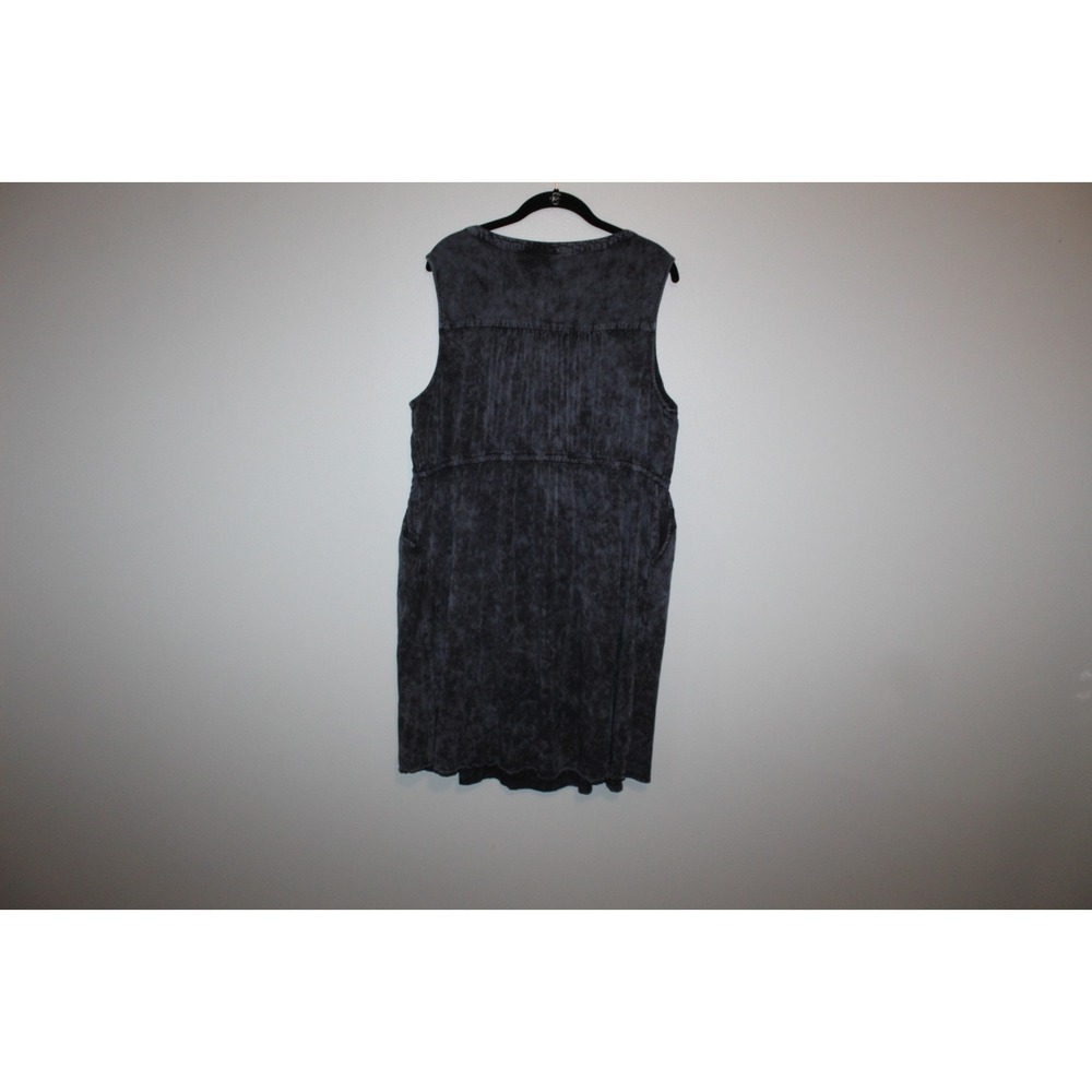 Torrid Mini Challis Zip Front Shirt Dress Tie Dye Gray Plus Size 2 2X Grunge - Picture 9 of 13